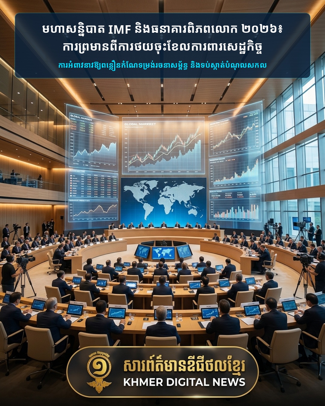 មហាសន្និបាត IMF ២០២៦៖ មូលនិធិរូបិយវត្ថុអន្តរជាតិព្រមានថា សេដ្ឋកិច្ចពិភពលោកកំពុងថយចុះខែលការពារហិរញ្ញវត្ថុ