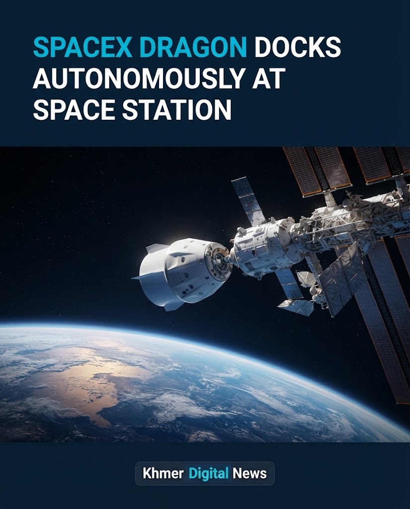 SpaceX Dragon Docks Autonomously at International Space Station on 35th NASA Resupply Mission | Khmer Digital News