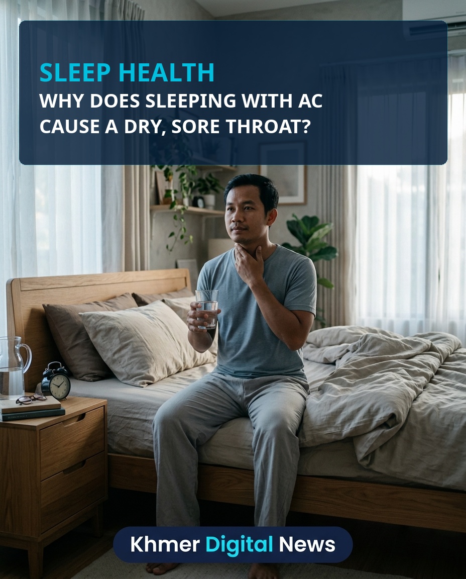 Why Does Sleeping with the Air Conditioner on Cause a Dry, Sore Throat in the Morning?